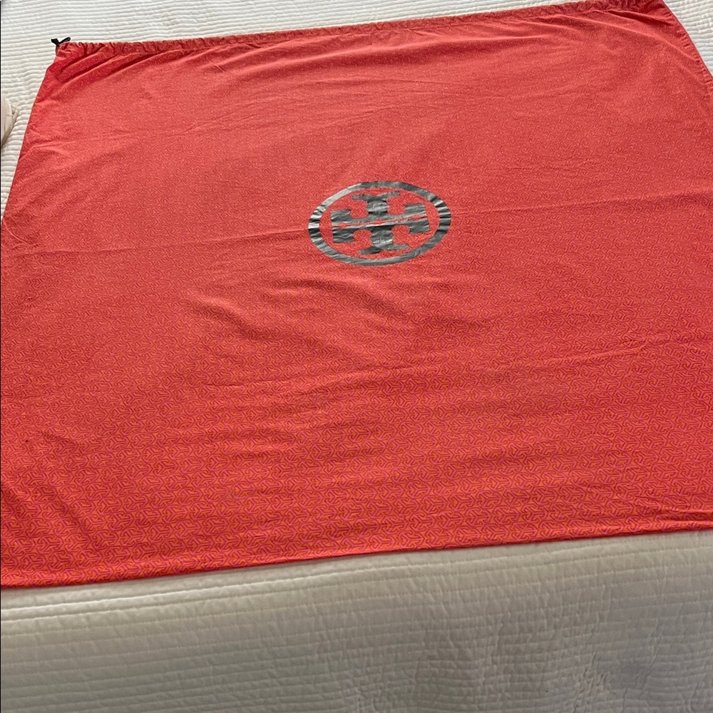 Tory Burch Super Sized Garment Bag 36x38 Classic Red Print Tory Logo Travel Coat